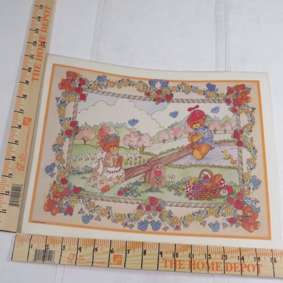 Vintage LUCY RIGGS 1986 Placemat SEE SAW #80269 (professional thick lamination) - Picture 1 of 10